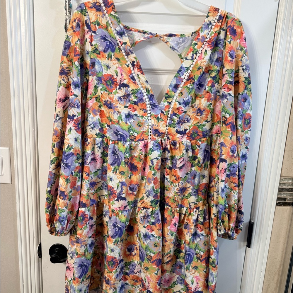 SHEIN Floral Mini Dress - Multicolor